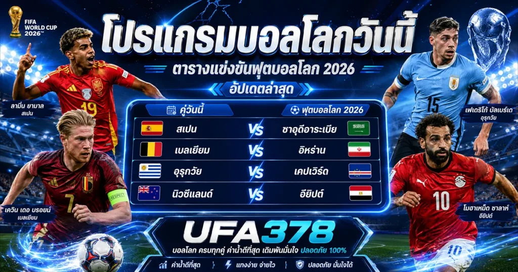 โปรแกรมบอลโลกวันนี้